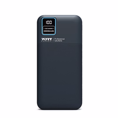 Sinine akupank PORT Connect 907002 esikülg LCD-ekraaniga