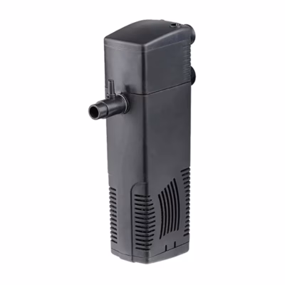 Akvaariumi sisefilter SUNSUN JP-014F külgvaates, väljavooluava korpuse küljel