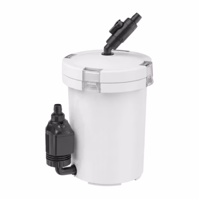Akvaariumi välisfilter SUNSUN HW-604B valge korpuse, kaane ja külgmise pumbaga