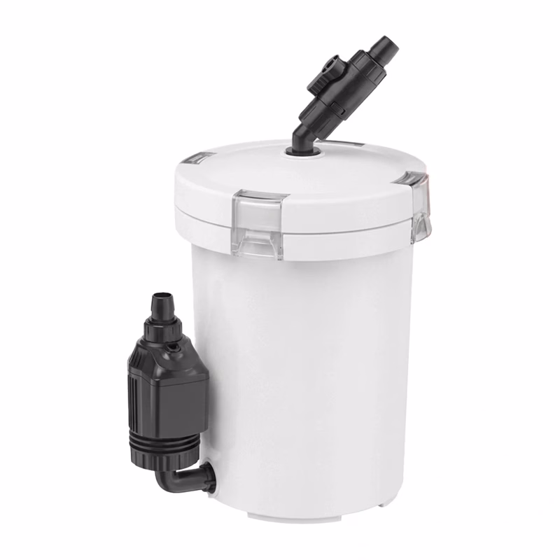 Akvaariumi välisfilter SUNSUN HW-604B valge korpuse, kaane ja külgmise pumbaga