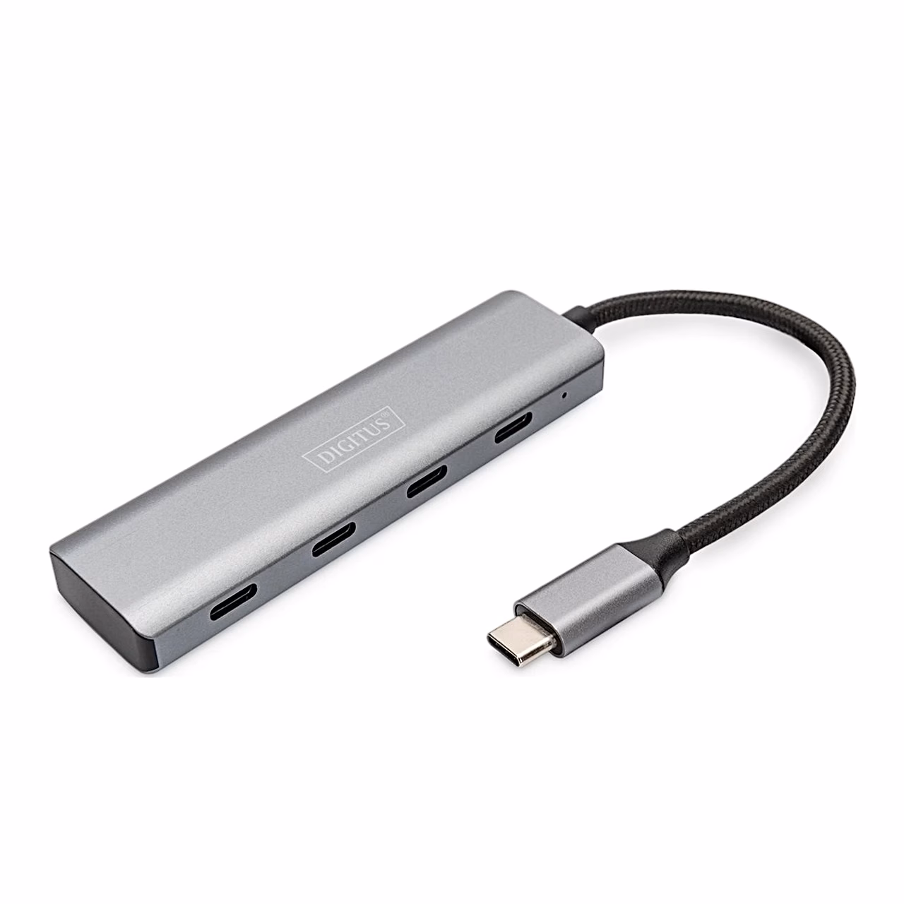 Hall alumiiniumist USB-jagaja DIGITUS DA-70246 nelja USB-C pordiga