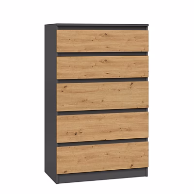 Antratsiithall viie sahtliga kummut Top E Shop M5 artisan-tamme tooni esipaneelidega