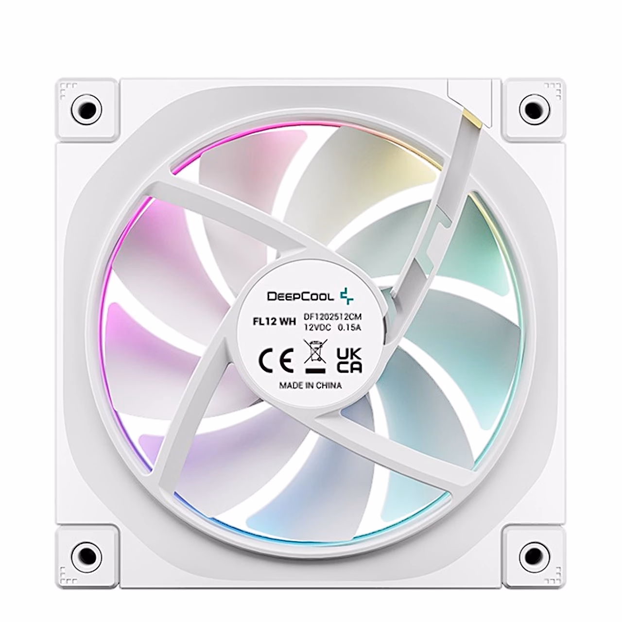 DeepCool FL12 WH tagakülg tootesildi ja mootorikinnitusega