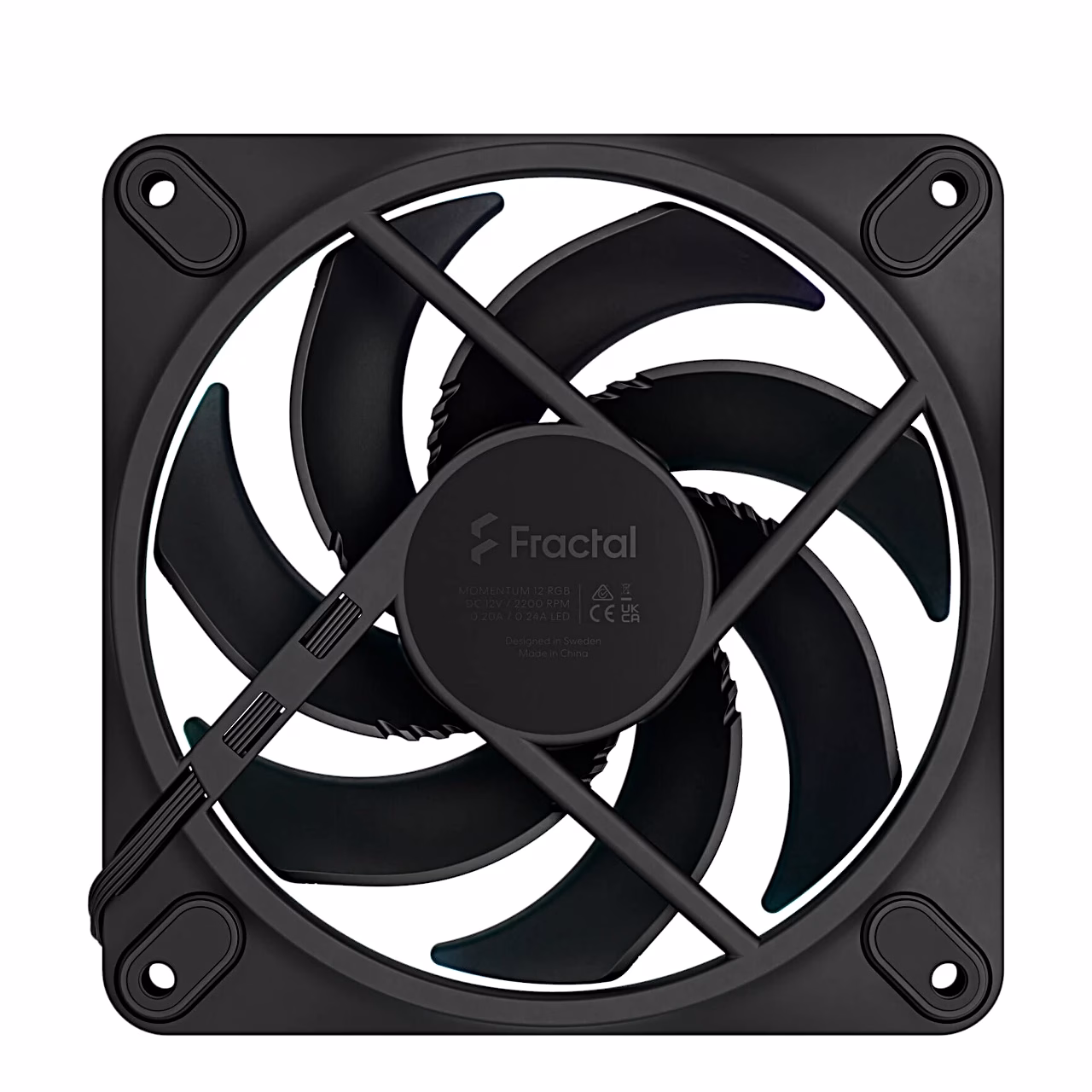 Fractal Design Momentum 12 RGB tagant, logoga mootorikinnitus ja tugivardad