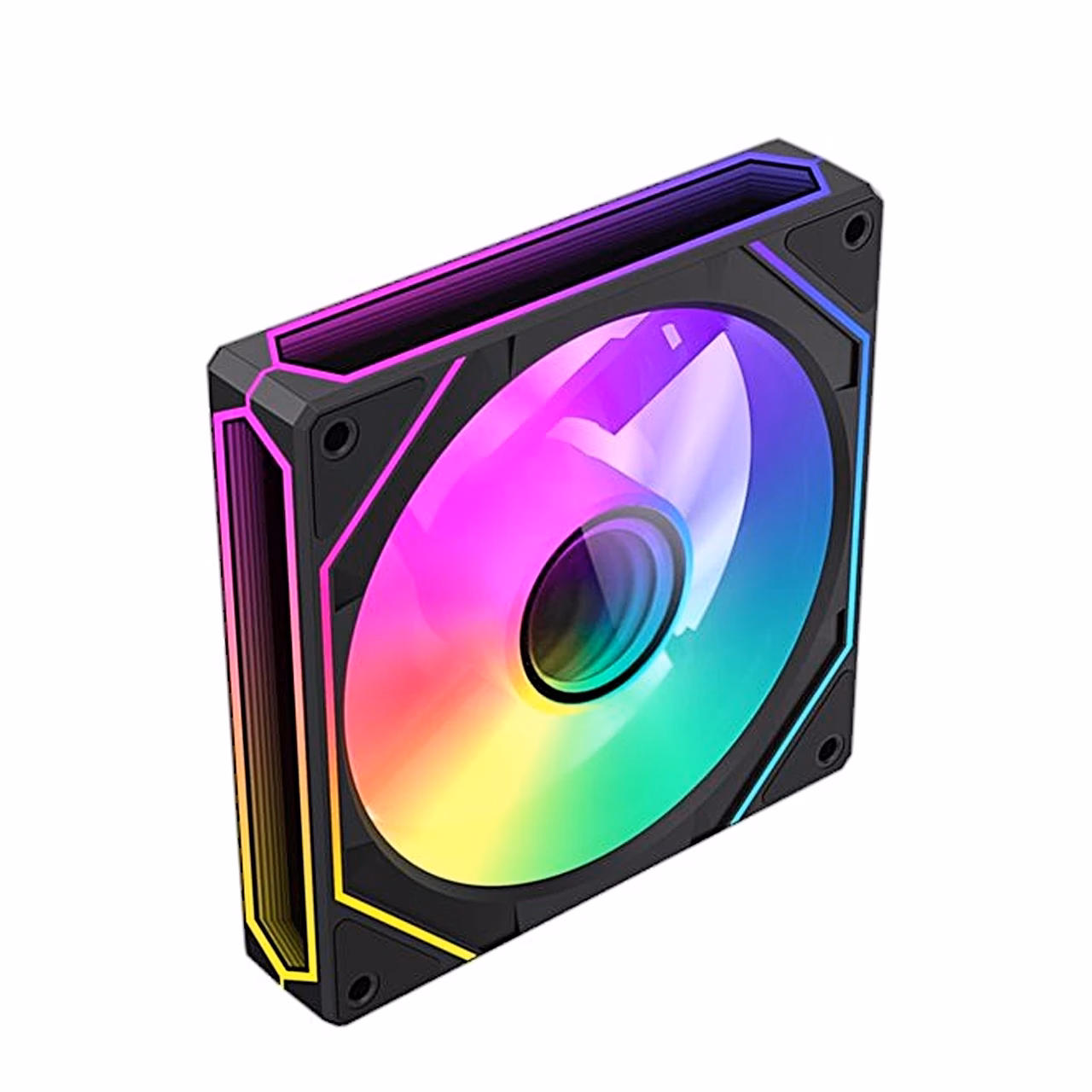 GameMax FN12A-S8I ventilaator viltu ülalt, valgustatud raami servad