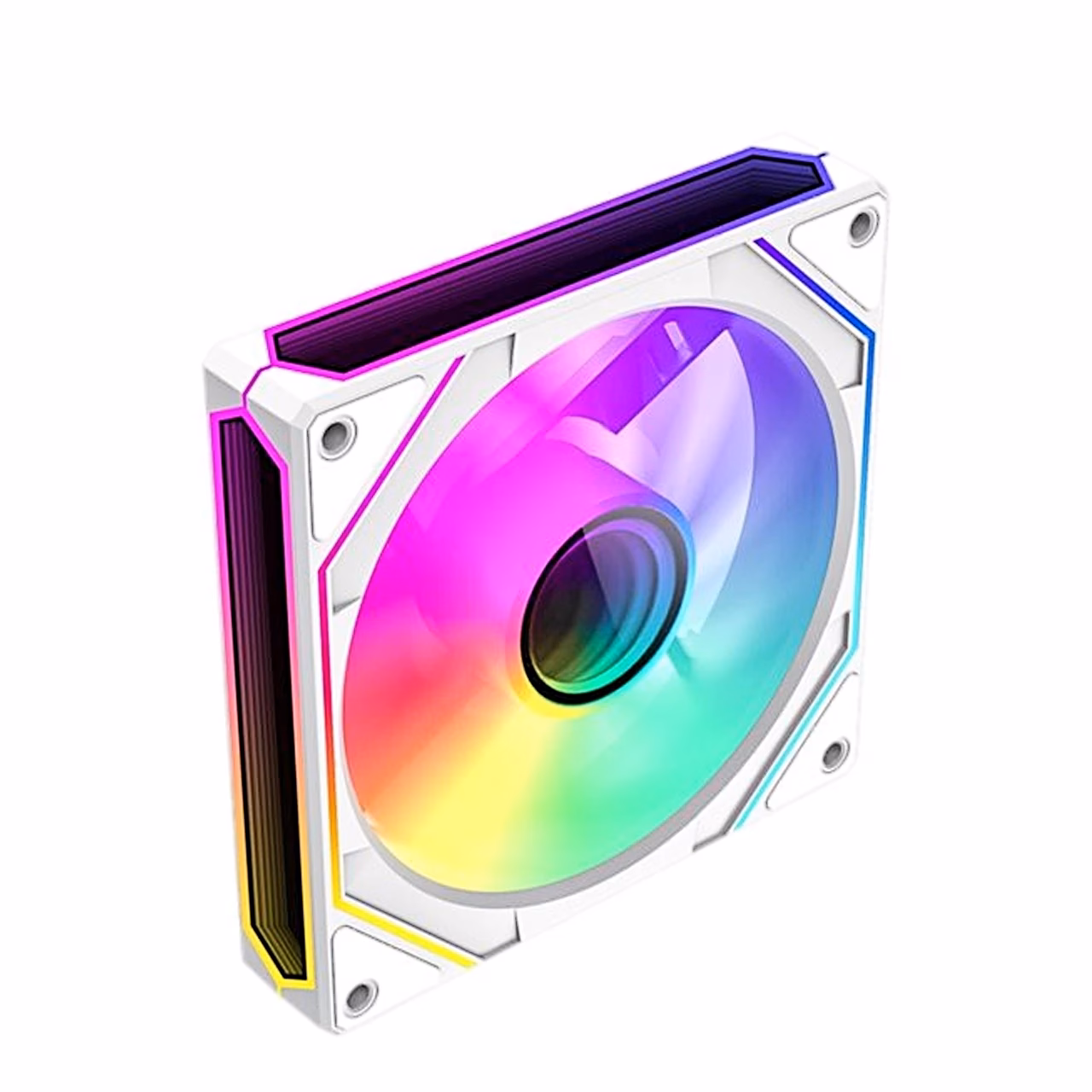 Gamemax FN12A-S8I-W ventilaator nurga alt, valgusribad raami servadel