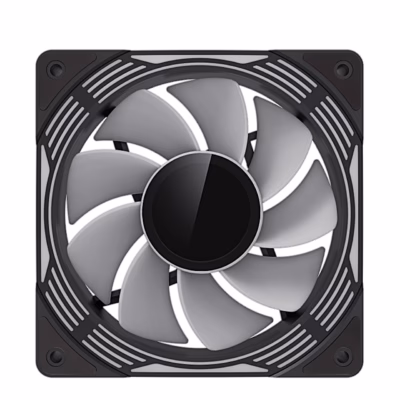 GameMax KF300R ventilaator kustunud valgusega, nähtavad pööratud valged labad