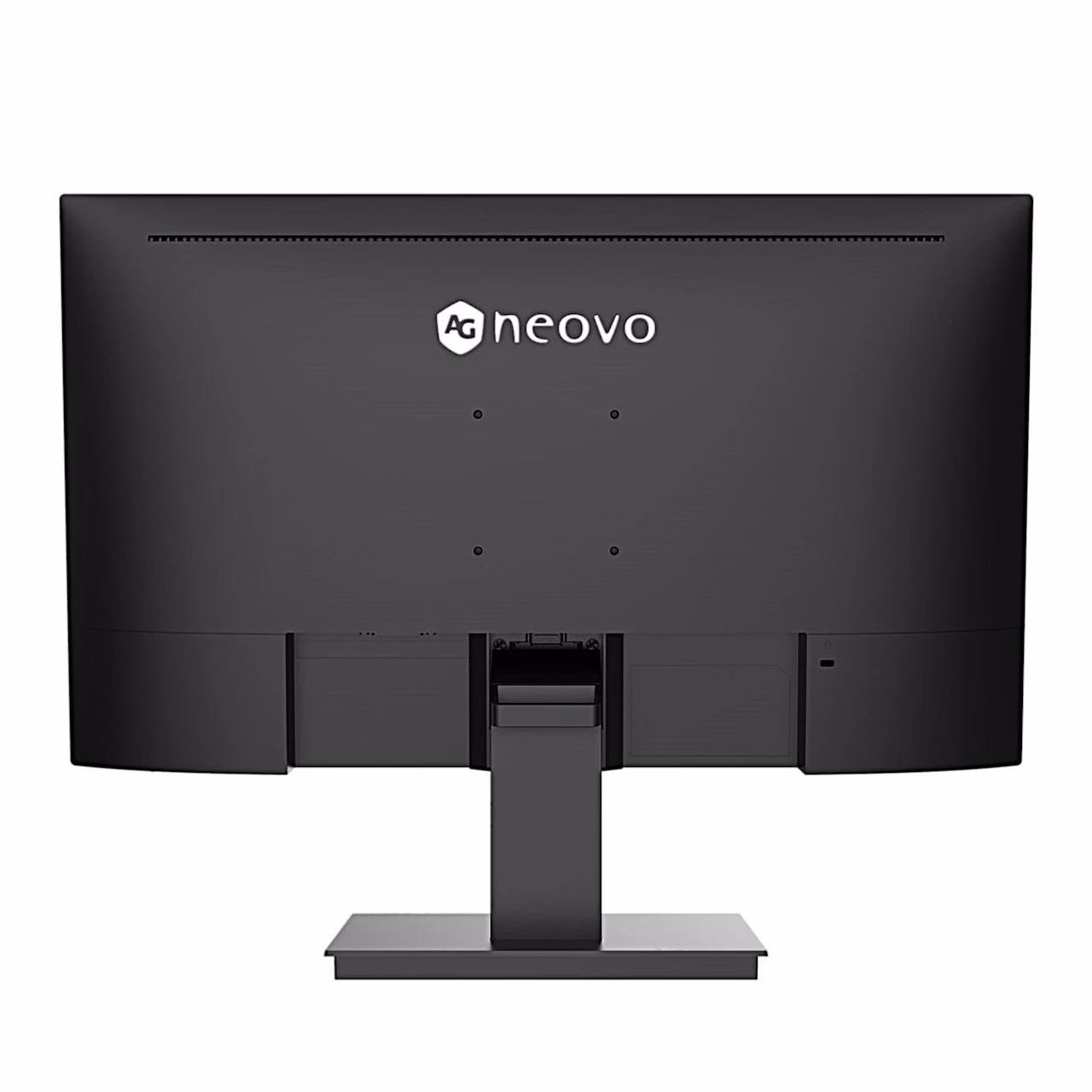 Monitori AG Neovo LA-2403 tagakülg logo, aluse ja VESA-avadega