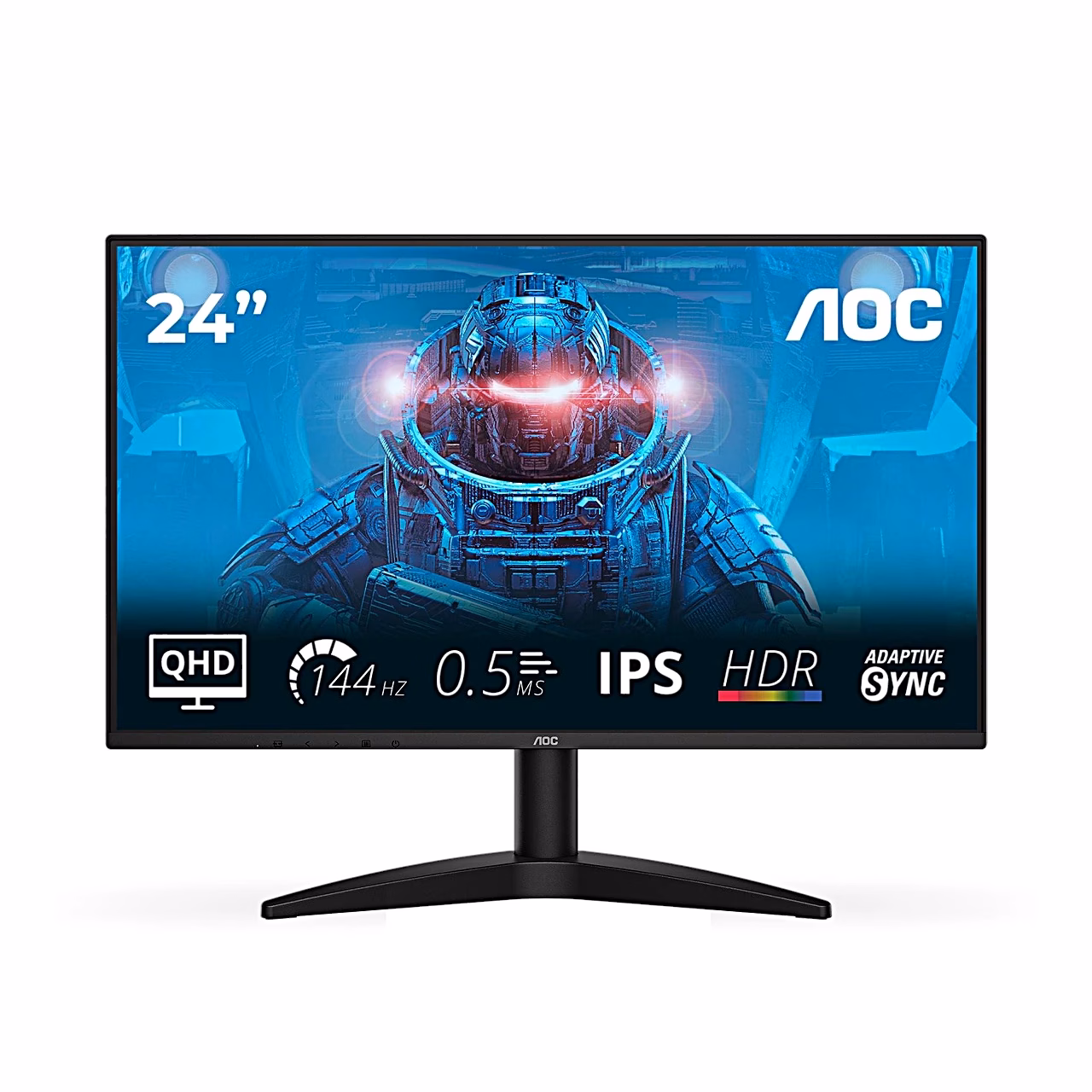 AOC Q24B36X, ekraanil 24-tollise, 144 Hz ja Adaptive Sync tähised