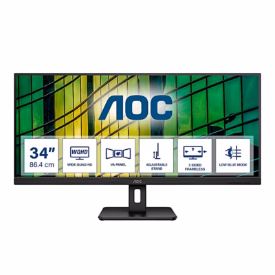 AOC U34E2M lame ekraan otse eestvaates