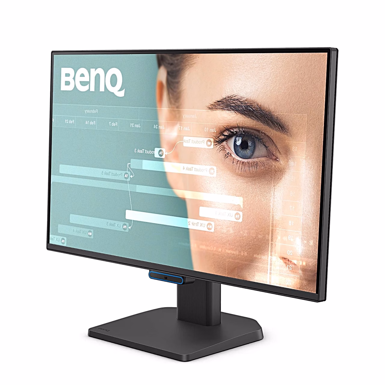 BenQ GW2490C monitori kitsas raam ja alus paremalt küljelt nähtuna