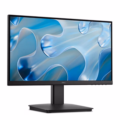 Dell SE2225HM monitor paremalt küljelt sinise abstraktse taustaga