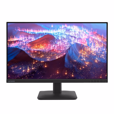 Lenovo L27-4e arvutimonitor alusel, otsevaade eestpoolt