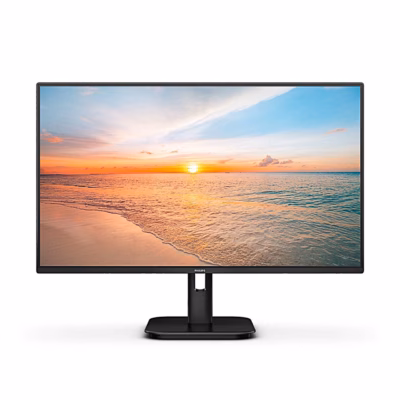 Must arvutimonitor Philips 24E1N1100A alusel, otsevaade eest