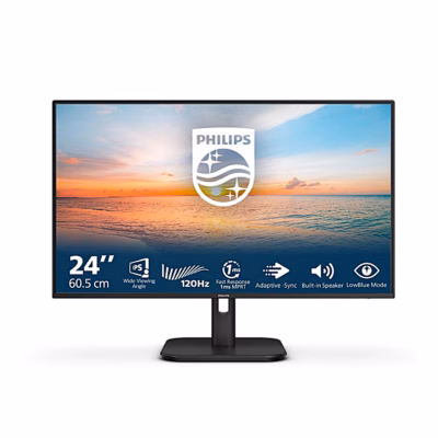 Arvutimonitor Philips 24E1N1200A, esivaade, ekraanil funktsioonide ikoonid