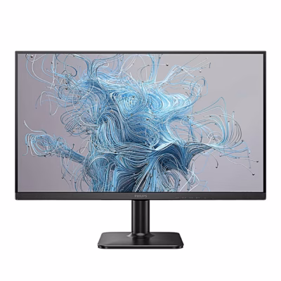 Arvutimonitor Philips 24E2N1100LB eestvaates, ekraanil sinine abstraktne muster
