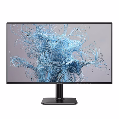 Arvutimonitor Philips 24E2N1110 eestvaates, ekraanil sinine abstraktne kujund
