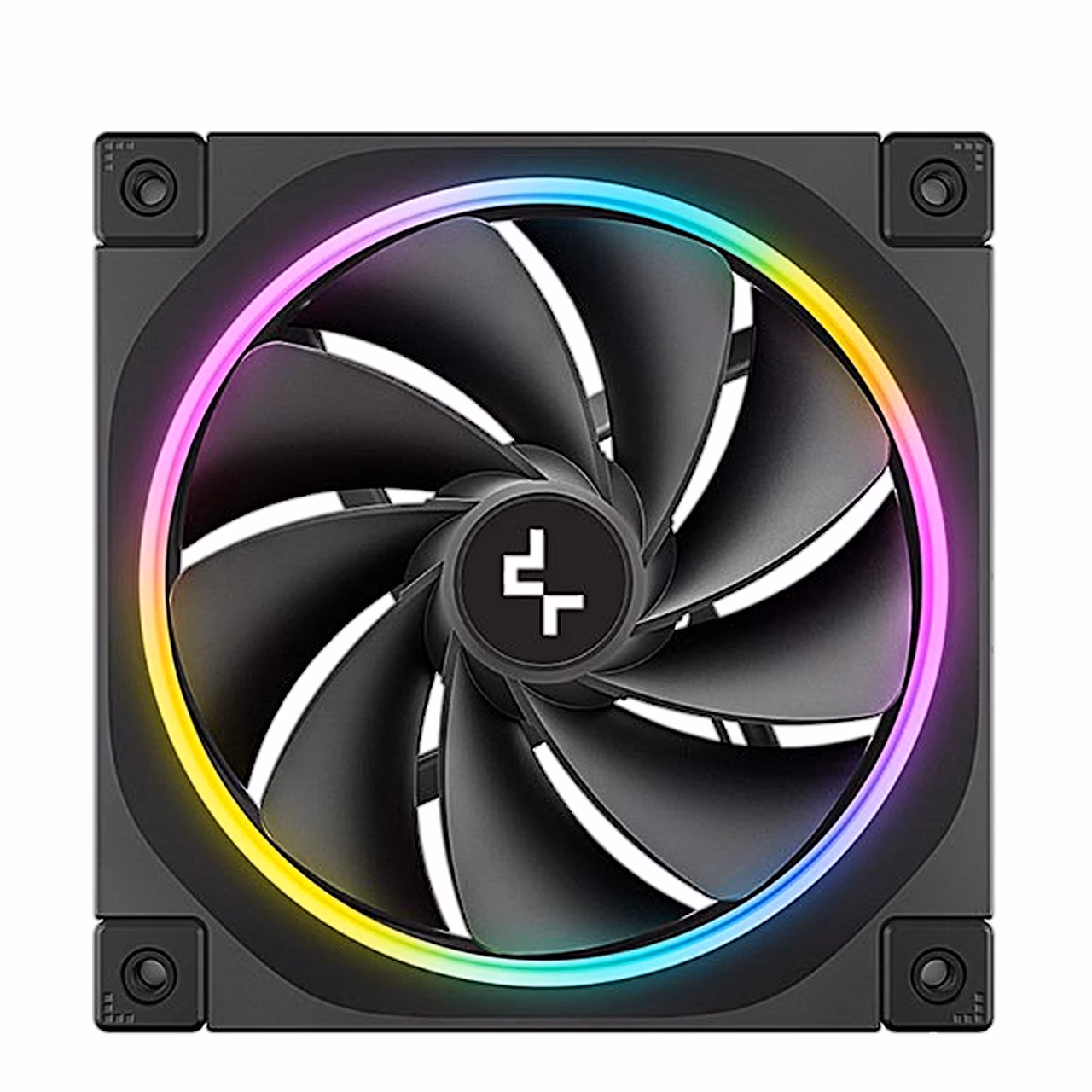 DeepCool FL12R ventilaatori labad ja ARGB-rõngas otsevaates