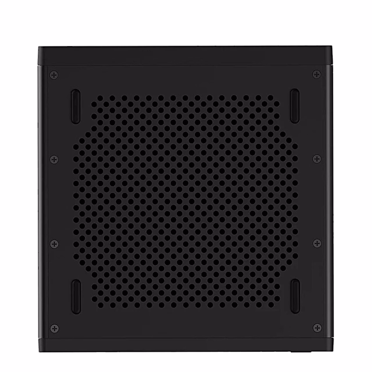 Minisforum MS-03 miniarvuti põhi ventilatsiooniavade ja jalgadega