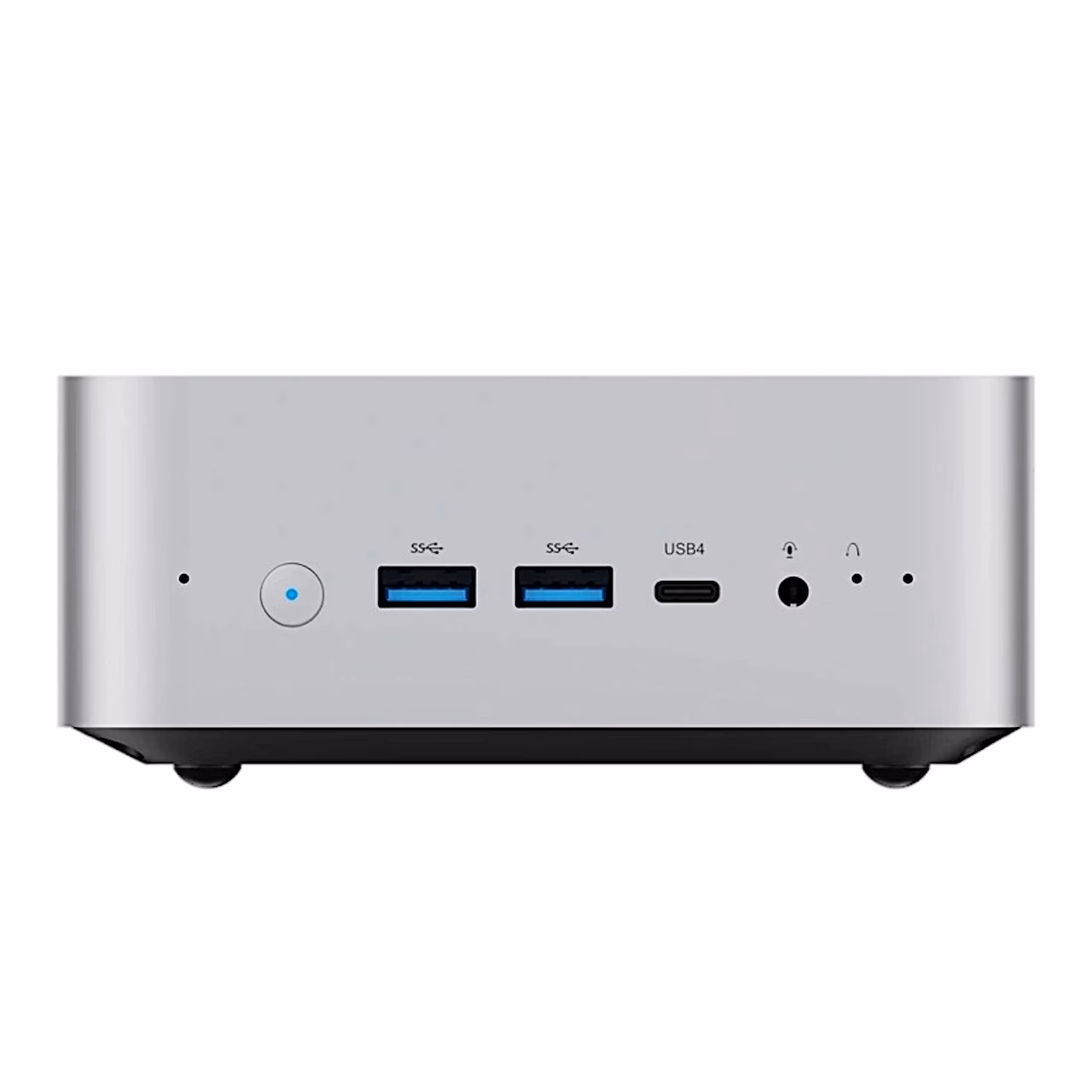 Minisforum X1-470 esipaneel toitenupu, USB-portide ja helipesaga