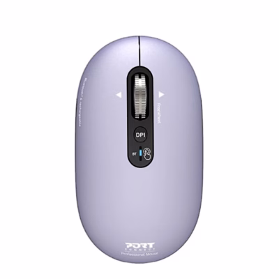 Lilla Bluetooth-hiir PORT Connect PURE MAC otse pealt, kerimisratas ja DPI-nupp