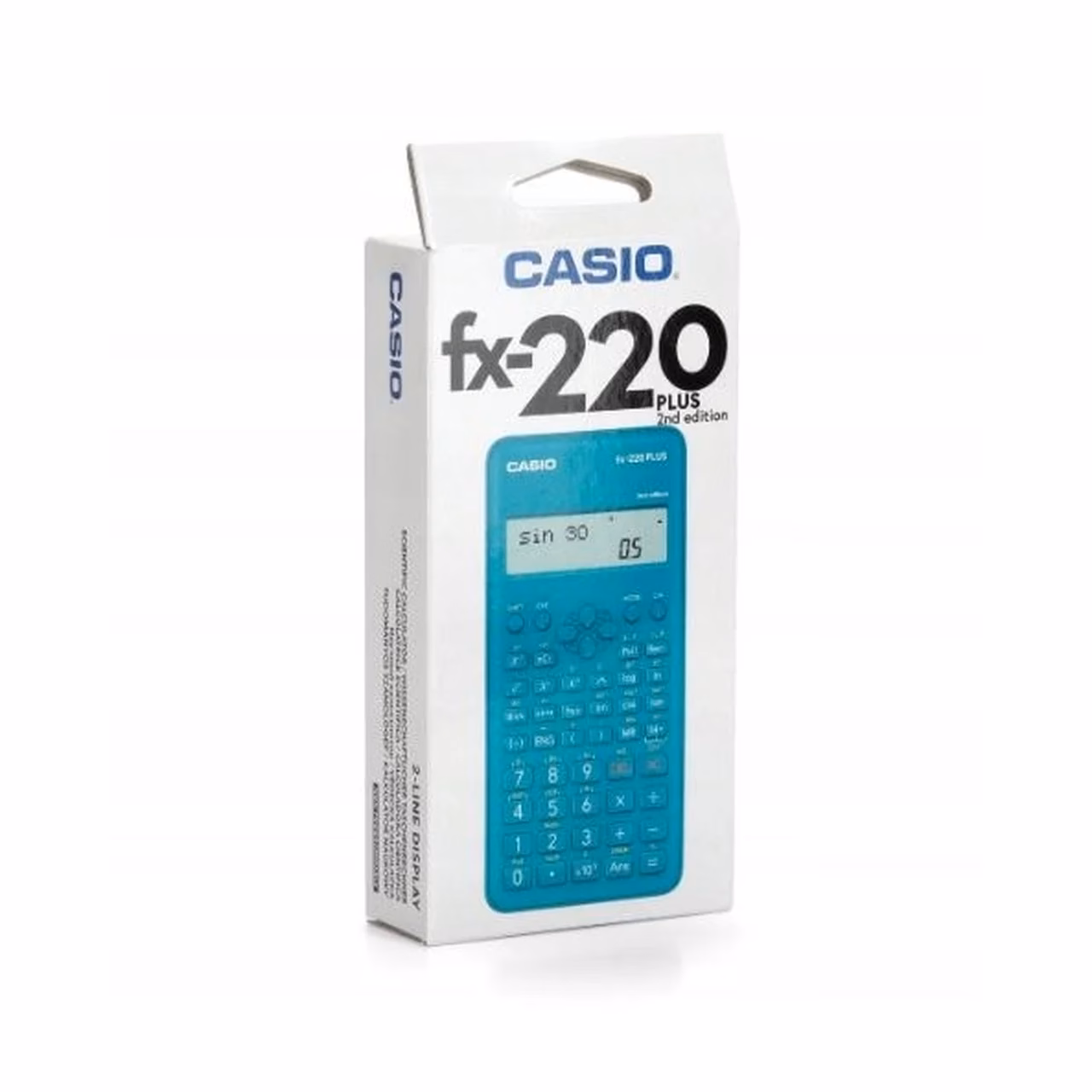 Casio FX-220PLUS-2 12-kohaline teaduslik kalkulaator, sinine, taskumudel, plastkorpus, patareitoitel