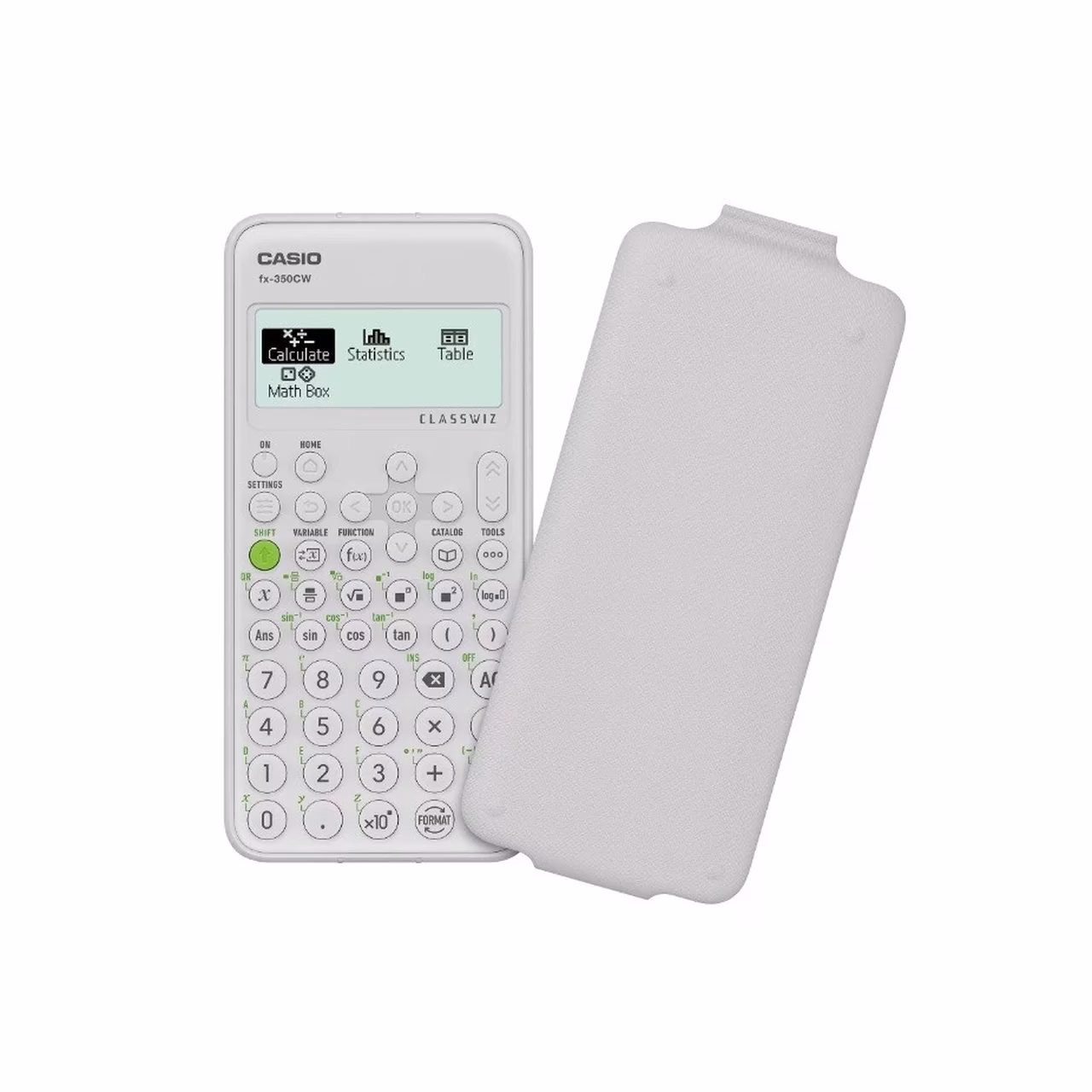 Casio FX-350CW hall teaduslik taskukalkulaator, 12-kohaline, 2-realine ekraan, patareitoitel, plastikust korpus