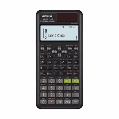 Casio FX-991ES Plus 2 teaduslik taskukalkulaator, 12-kohaline ekraan, 417 funktsiooni, päikese- ja patareitoide, 162x77x11 mm, must