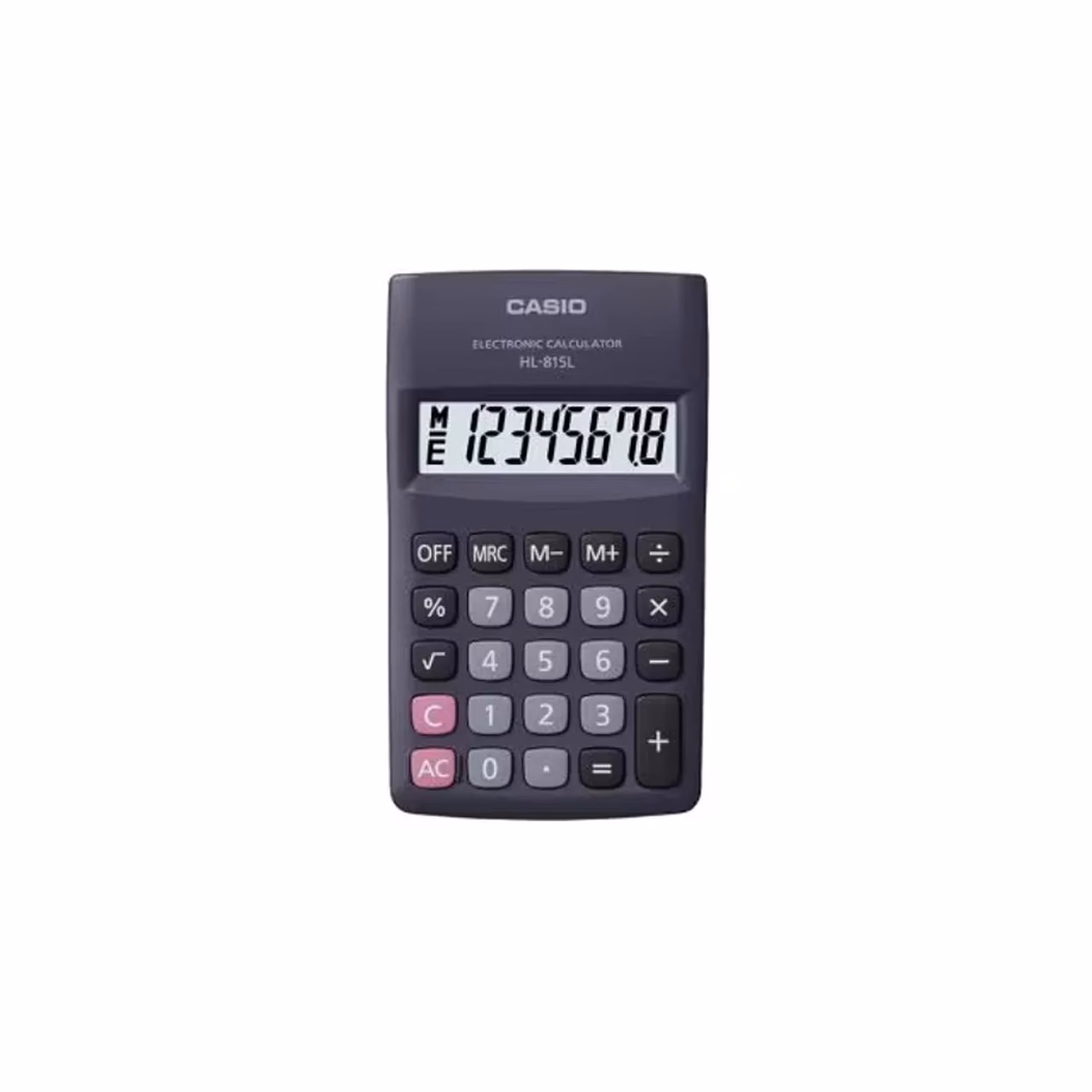 Casio HL-815L-BK BOX 8-kohaline must taskukalkulaator 69,5x118 mm AA-patareiga