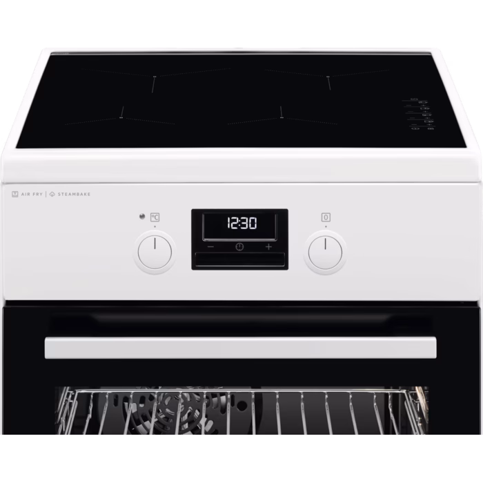 Eraldiseisev induktsioonpliit AEG CIB56491BW, 50 cm, SteamBake ja AirFry, 58 l, valge (2)