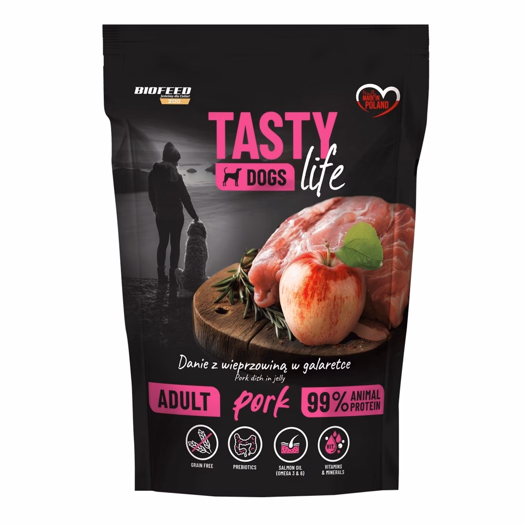 Märg koeratoit BIOFEED Tasty Life Pork, täissööt täiskasvanud koertele, 500 g