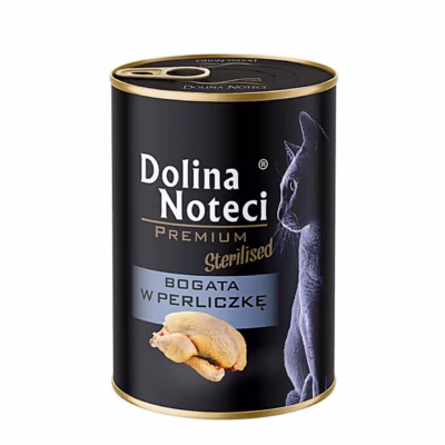 Dolina Noteci Premium Sterilised 400g pärlkana lihaga gluteenivaba märgtoit steriliseeritud kassidele