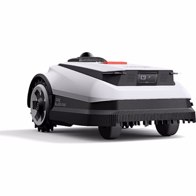 Valge robotniiduk Ecovacs GOAT A3000 LiDAR PRO, vaade eest vasakult
