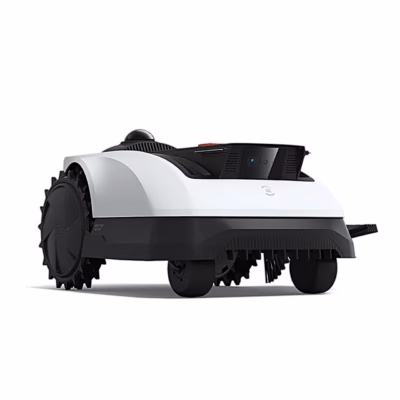 Valge robotniiduk Ecovacs GOAT O1200 LiDAR PRO, vaade eest viltu