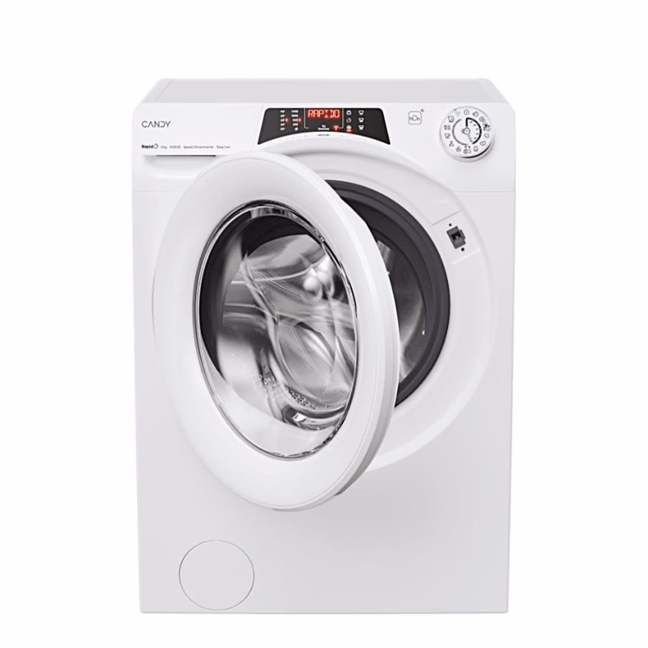 Pesumasin Candy RO 1486DWMT/1-S veidi avatud uksega