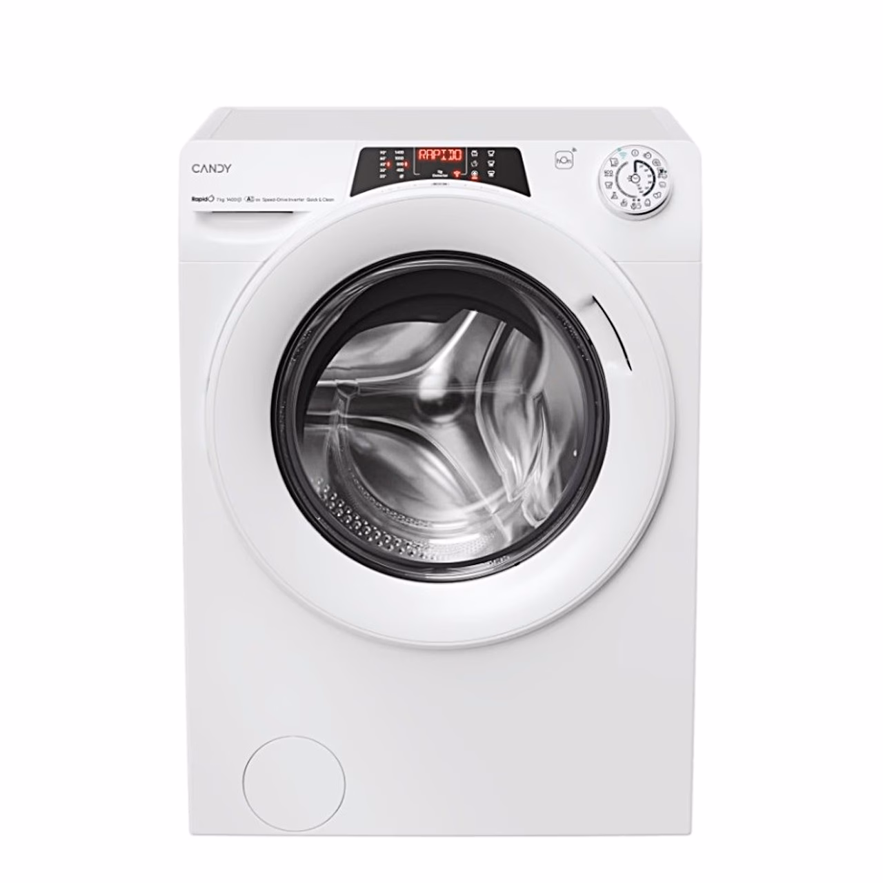 Valge pesumasin Candy RO4 476DWM7/1-S eestvaates suletud uksega