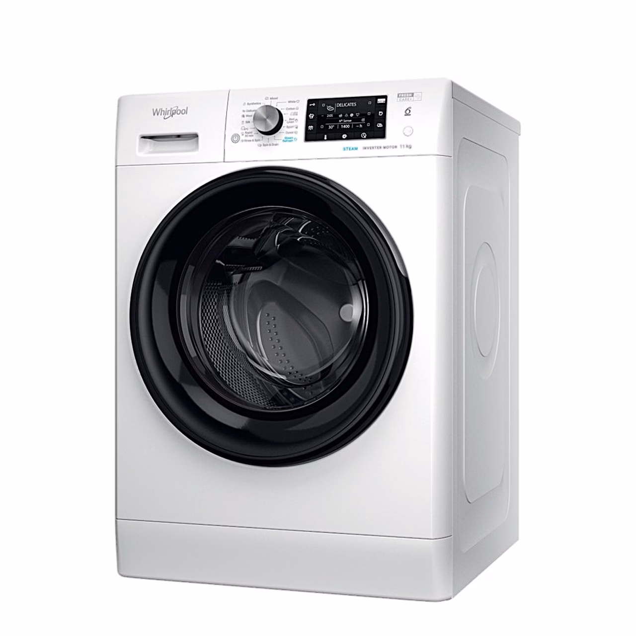 Pesumasin Whirlpool FFD 11489 BV EE nurga alt, nähtav korpuse külg