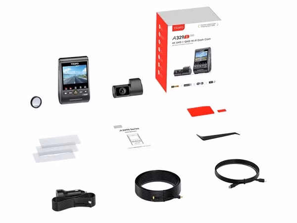 Pardakaamera VIOFO A329S 2CH GPS, 3840 × 2160, Wi‑Fi, 2,4" ekraan (2)