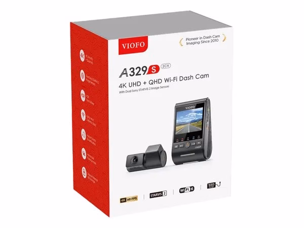 Pardakaamera VIOFO A329S 2CH GPS, 3840 × 2160, Wi‑Fi, 2,4" ekraan (4)