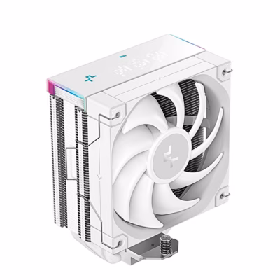 Valge ekraaniga protsessori õhkjahuti DeepCool AK400 DIGITAL PRO WH viltu eest
