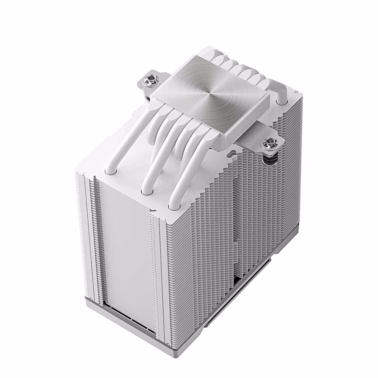 DeepCool AK700 DIGITAL WH ribitorn ilma ventilaatorita, nähtavad soojustorud ja alus