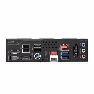 Gigabyte B850M GAMING X WIFI6E tagapaneel USB-, video-, võrgu- ja antenniühendustega