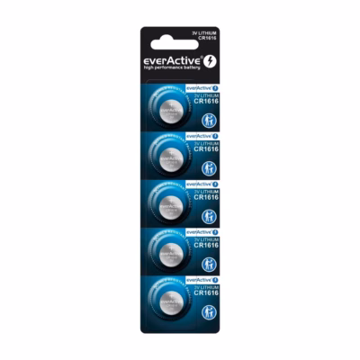 everActive CR16165BL CR1616 3V 50mAh liitiumnööppatarei 16x1,6 mm, 5 tk blisterpakendis