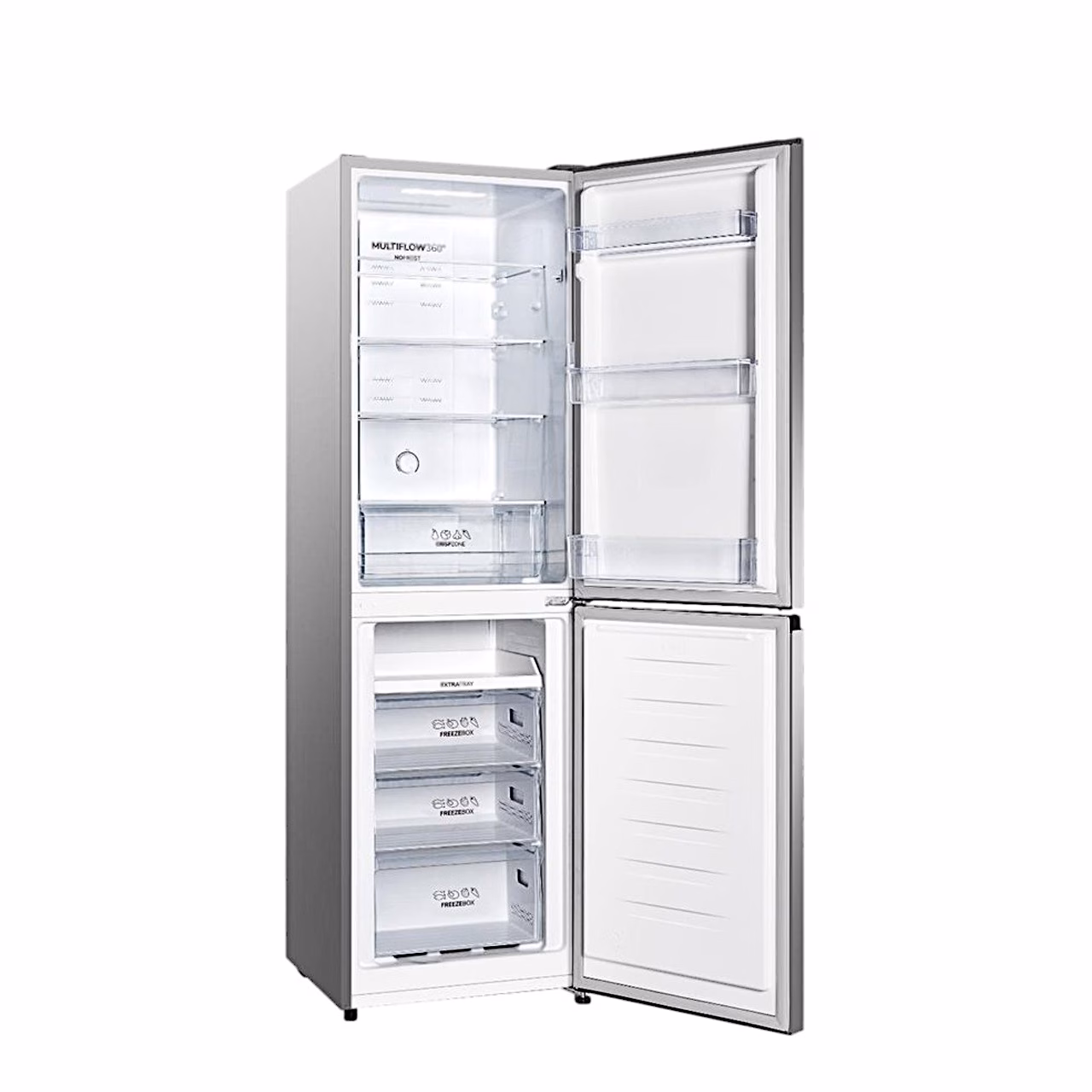 Avatud ustega hall Gorenje NRK418ECS4 külmik nurga alt