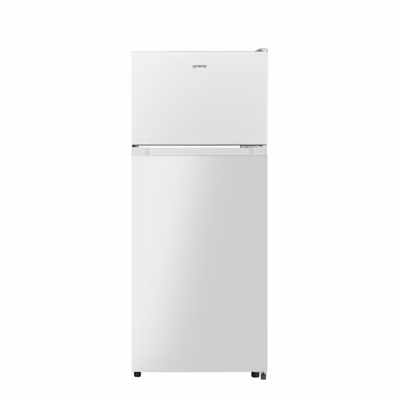Gorenje RF212EPW4 valge kombikülmik ülemise sügavkülmikuga suletud ustega eestvaates