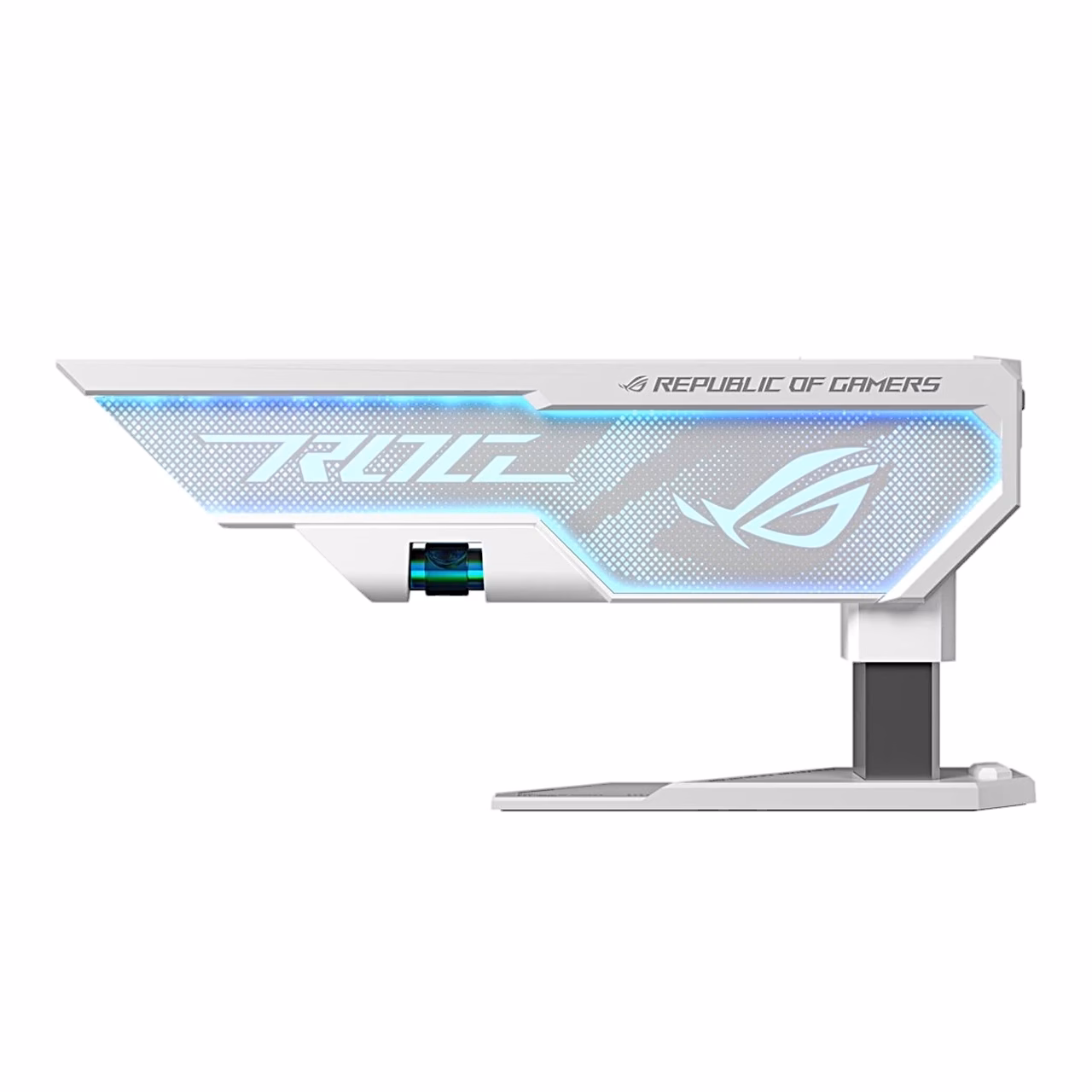 ASUS ROG Herculx hoidik külgvaates, madalasse asendisse seatud platvorm