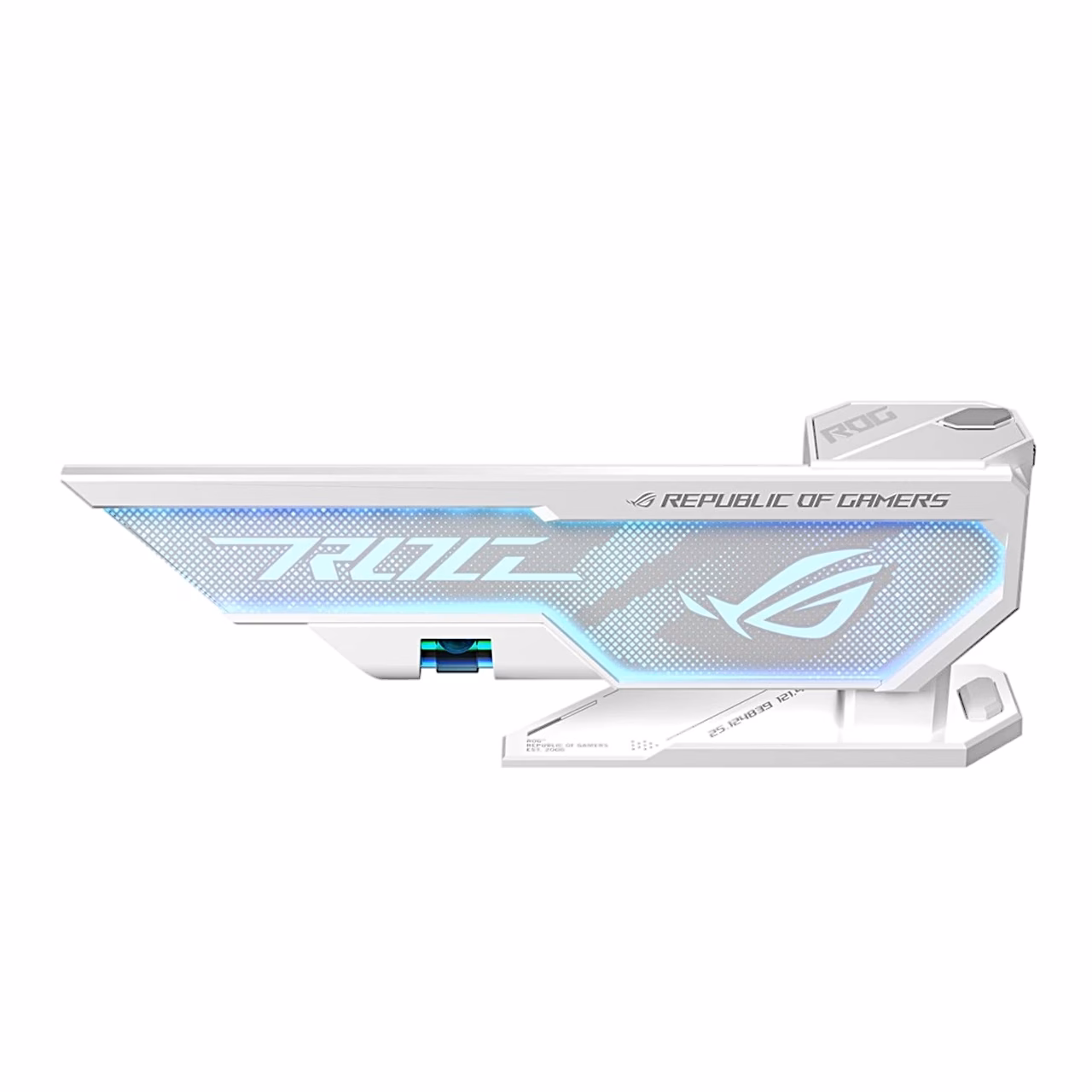ASUS ROG Herculx graafikakaardi tugi madalaimas asendis küljelt