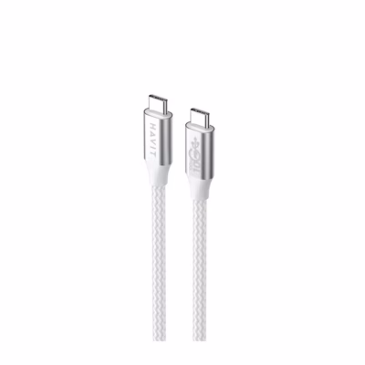 Havit CB6290 1 m valge/hall USB Type-C – USB Type-C 100W laadimis- ja andmesidekaabel