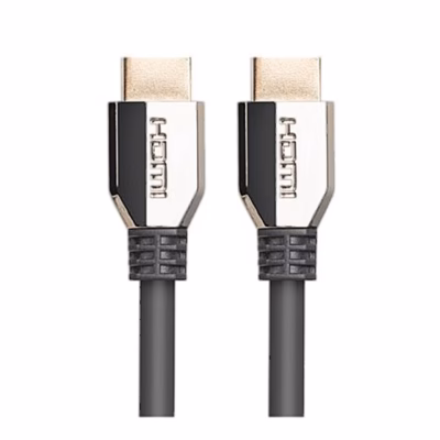 Lanberg CA-HDMI-30CU-0018-BK videokaabli kaks kullatud HDMI-pistikut püstiasendis