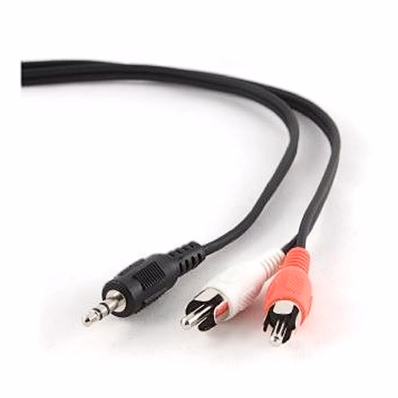 Cablexpert CCA-458 helikaabli 3,5 mm stereopistik ning valge ja punane RCA-pistik